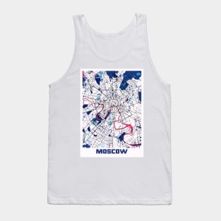 Moscow - Russia MilkTea City Map Tank Top